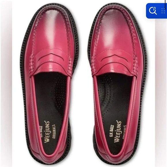 G.H. Bass Whitney Candy Lug Sole Weejun Penny Loafers Bright Pink Ombre Sz 5.5 - Picture 3 of 13